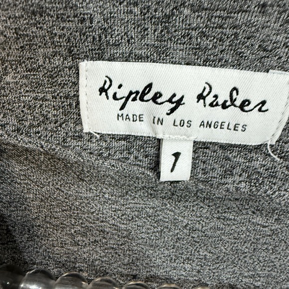 Ripley Rader Womens Sz 1 (XS) Gray Faux Wrap V-Neck Stretch Jumpsuit Taper Leg - Picture 6 of 8